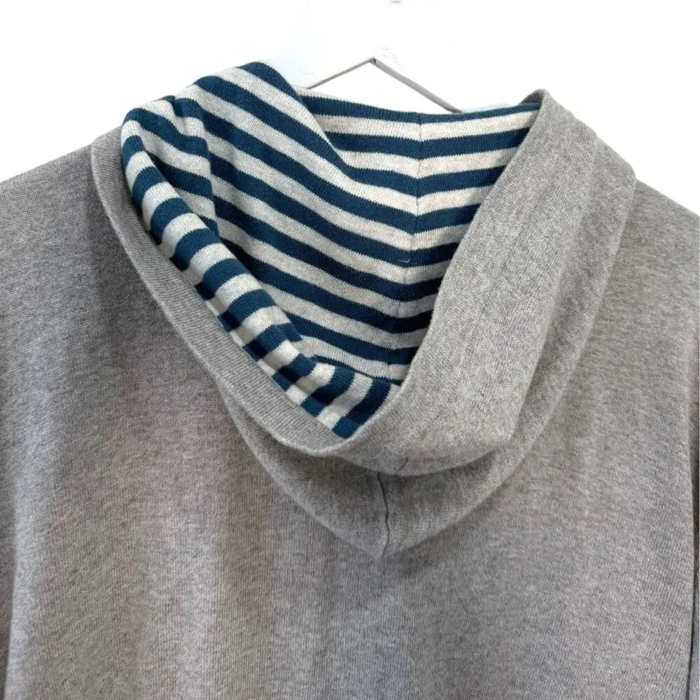 Carbon2Cobalt Gray Full Zip Hoodie 100% Cotton Sweatshirt Size Large - Picture 6 of 9